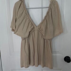 Chic Beige Women's Blouse